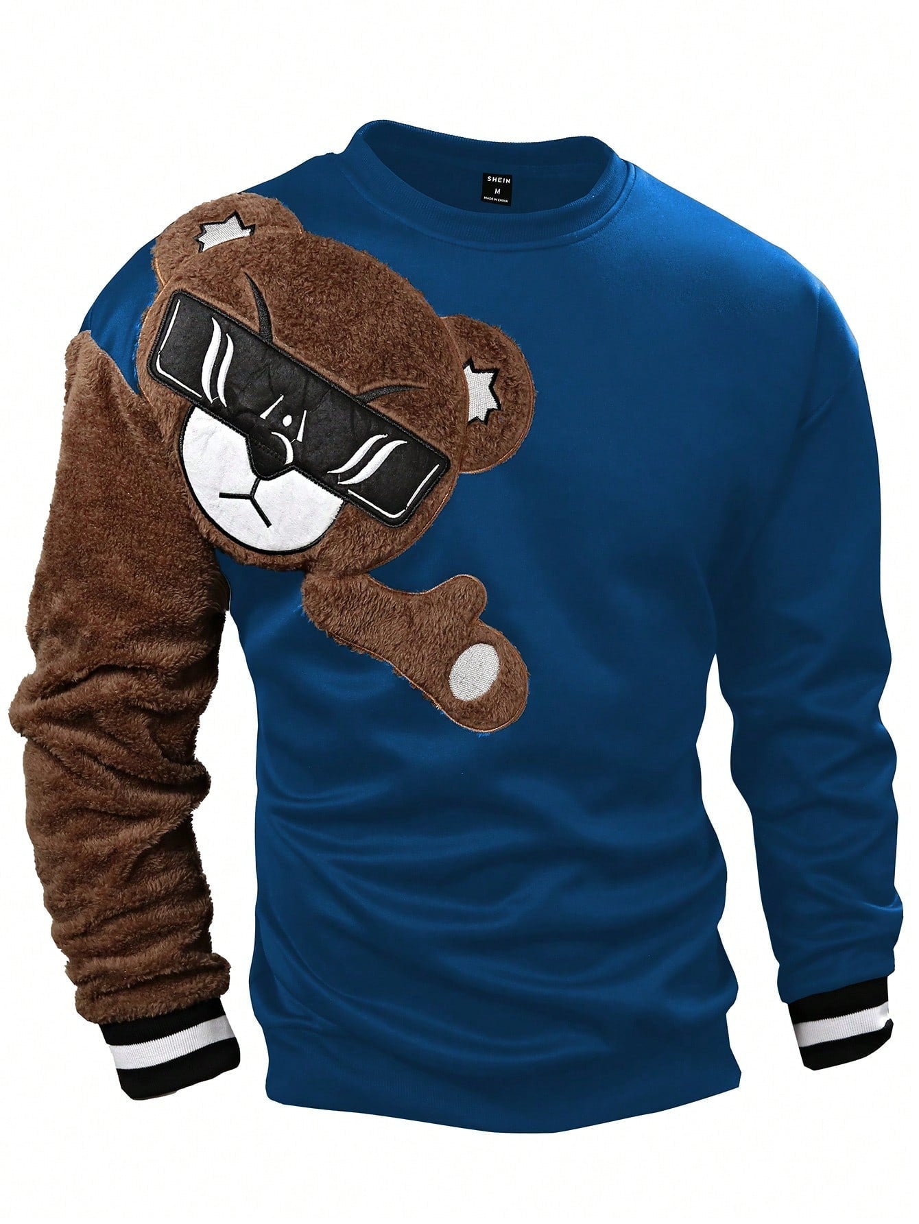 Manfinity Men Bear Pattern Pullover