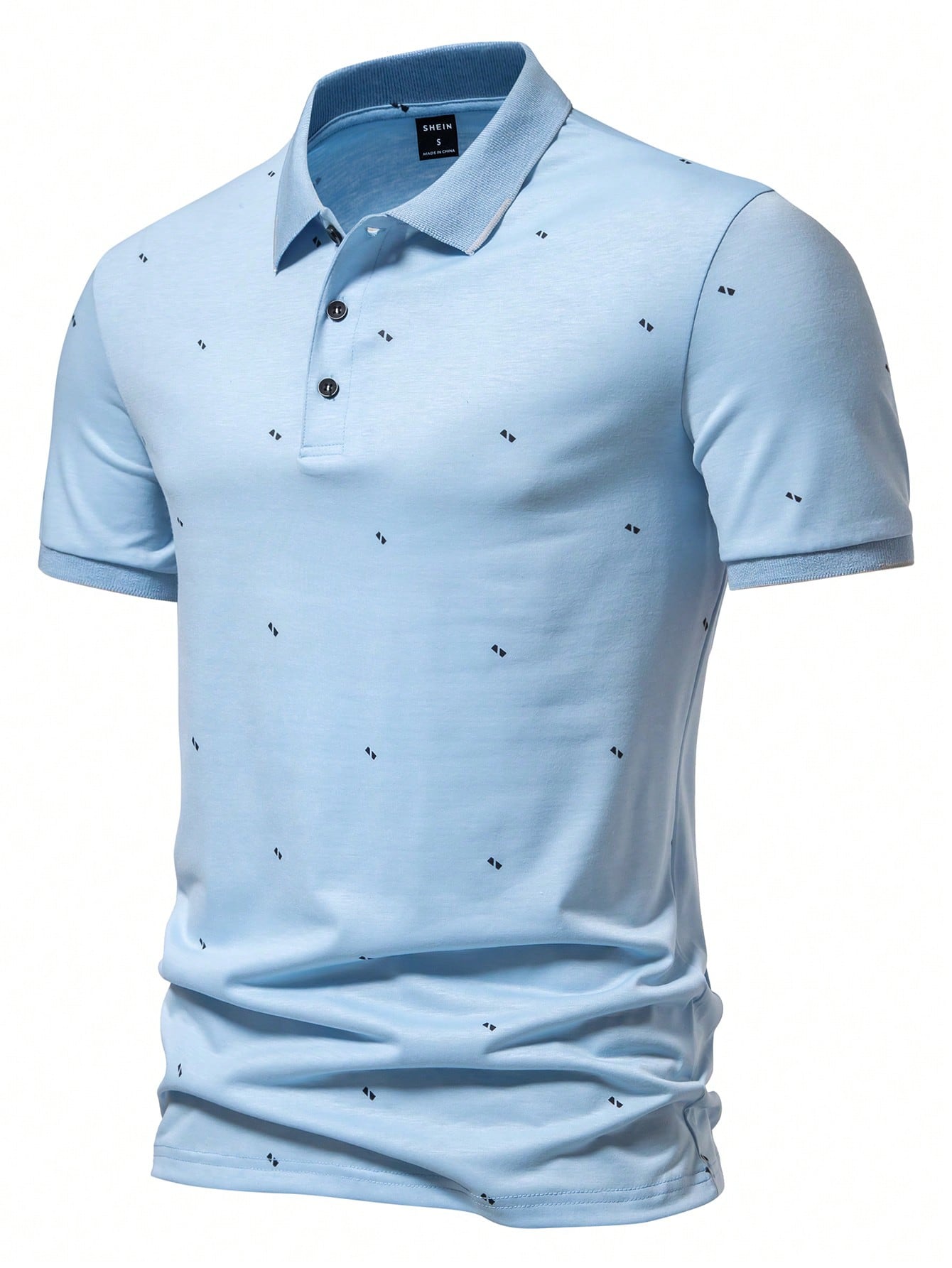 Manfinity Homme Men Geo Print Polo Shirt