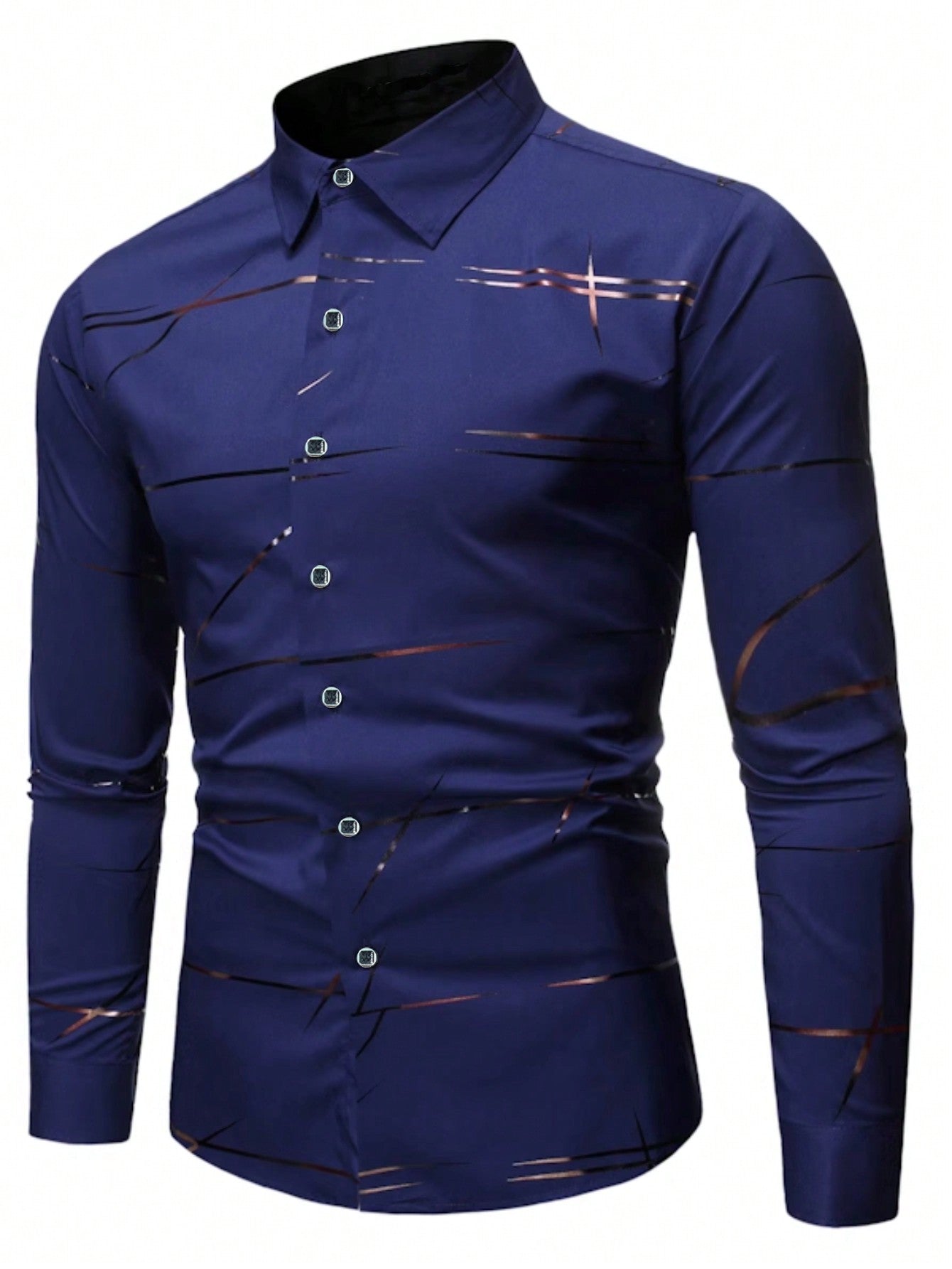 Manfinity Mode Men Graphic Print Button Up Shirt