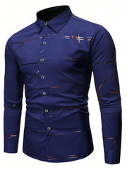 Manfinity Mode Men Graphic Print Button Up Shirt