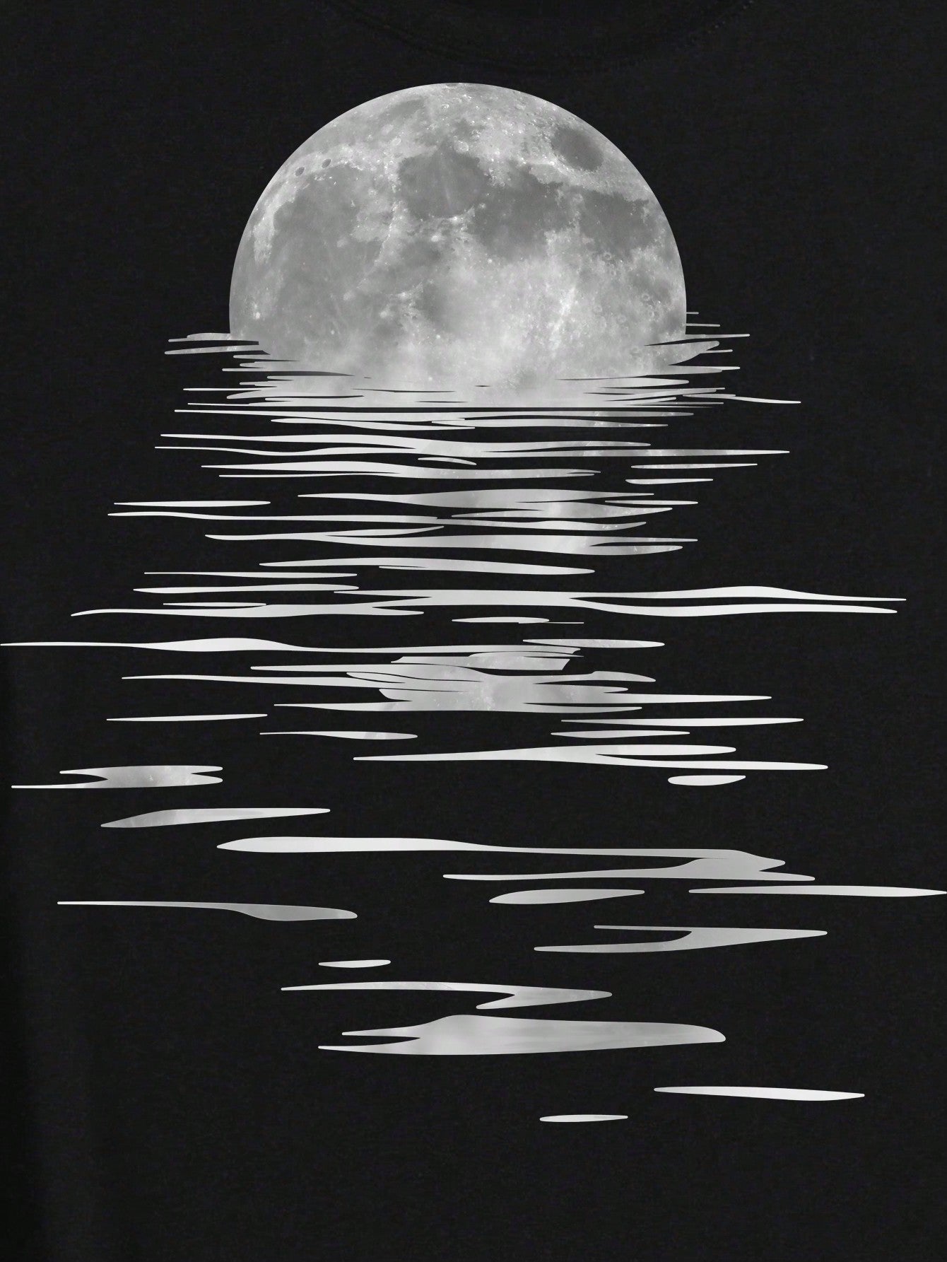 Men Moon Print Tee