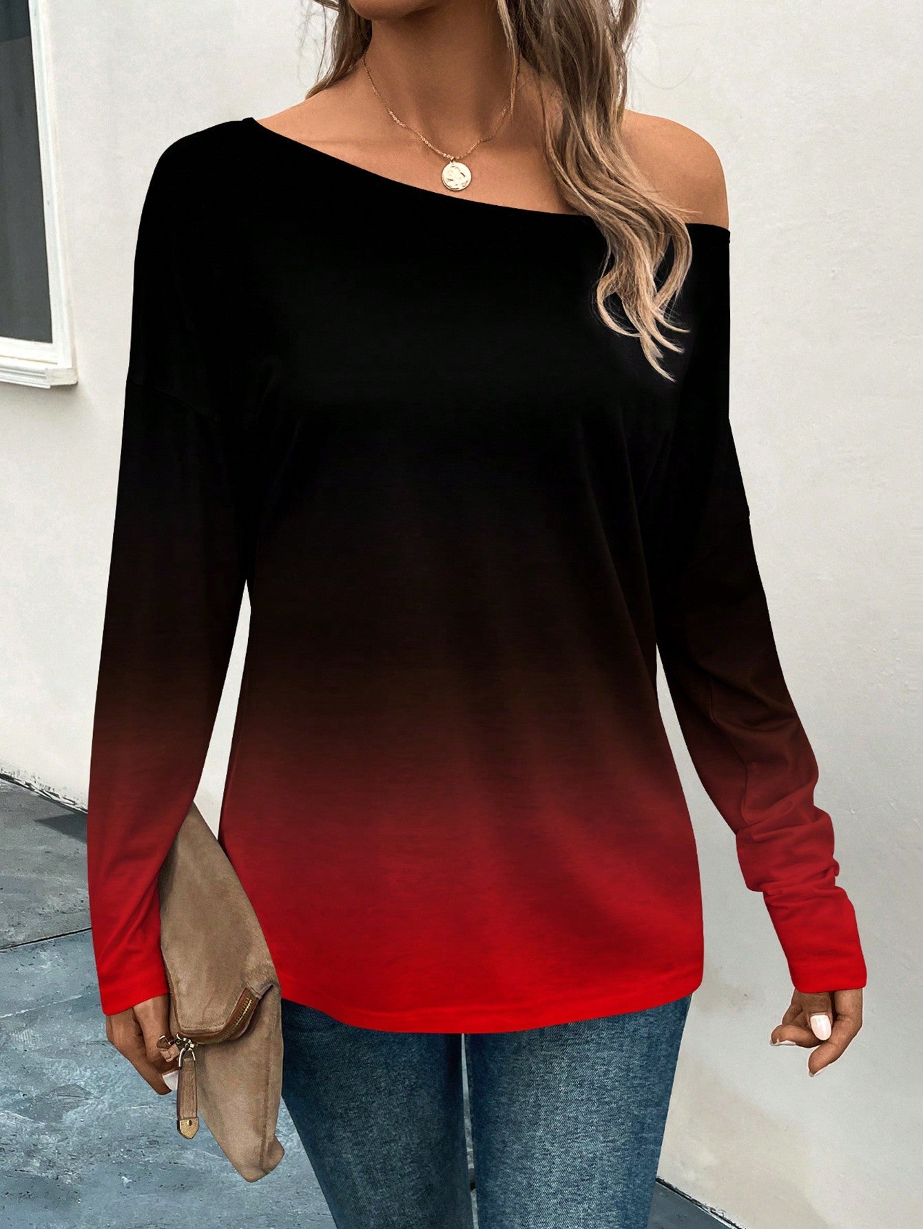 LUNE Ombre Drop Shoulder Tee