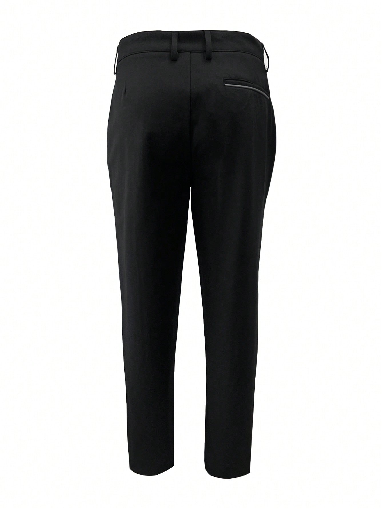 Manfinity Mode Men Solid Slant Pocket Cropped Suit Pants