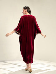 Najma Notched Neck Batwing Sleeve Kaftan