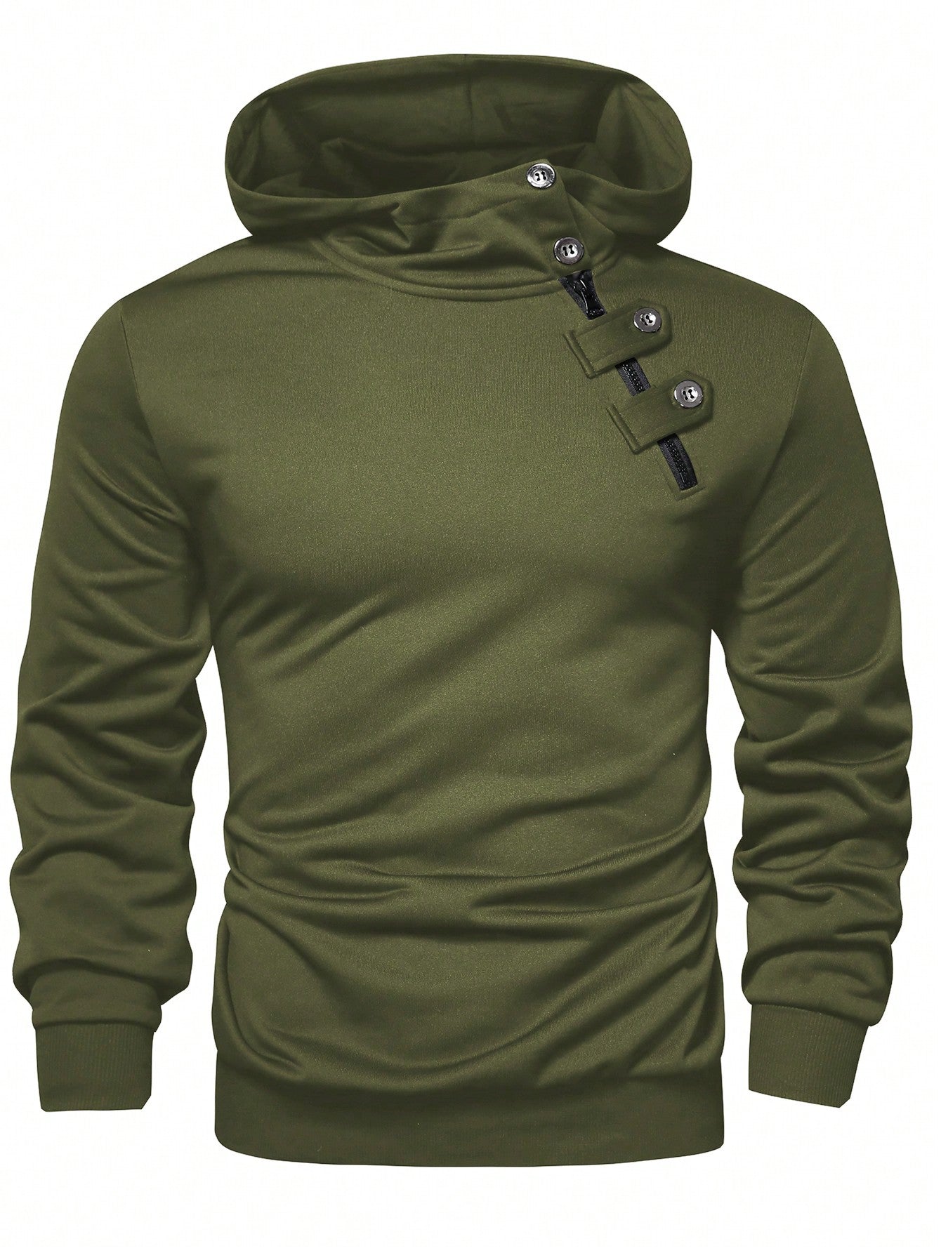 Manfinity Men'S Half Zip Hooded Casual Sweatshirt