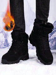 Men's Winter Warmth Snow Boots, Jungle Style, Wear-resistant