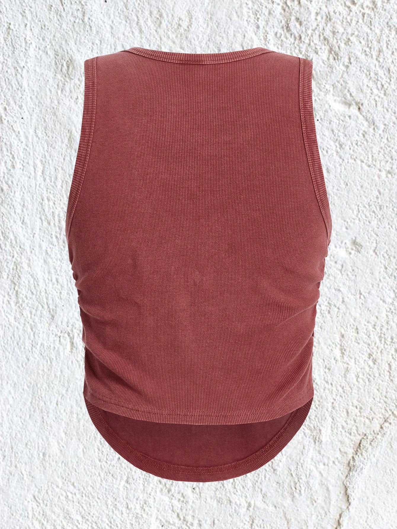 EZwear Solid Curved Hem Tank Top