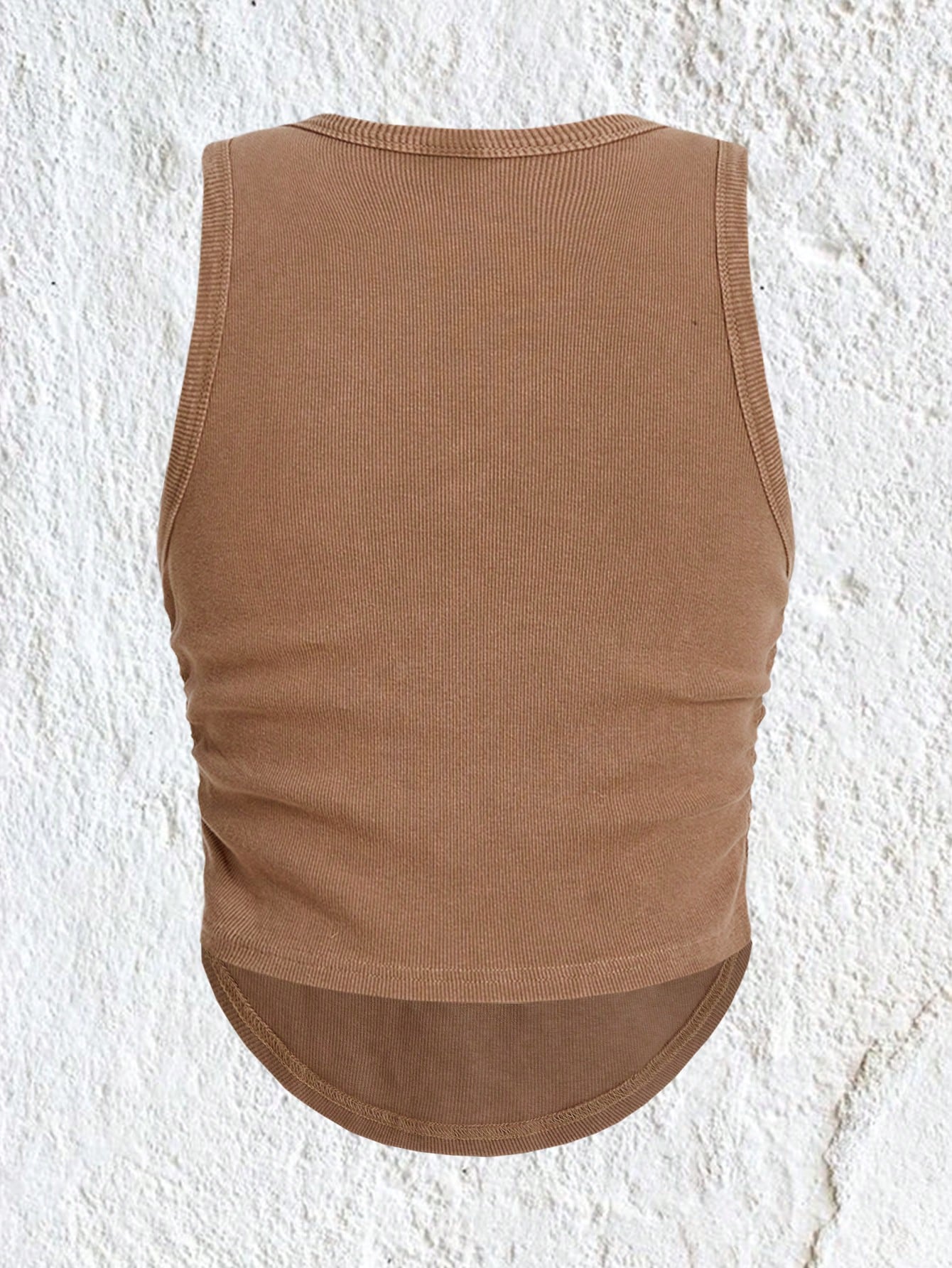 EZwear Solid Curved Hem Tank Top