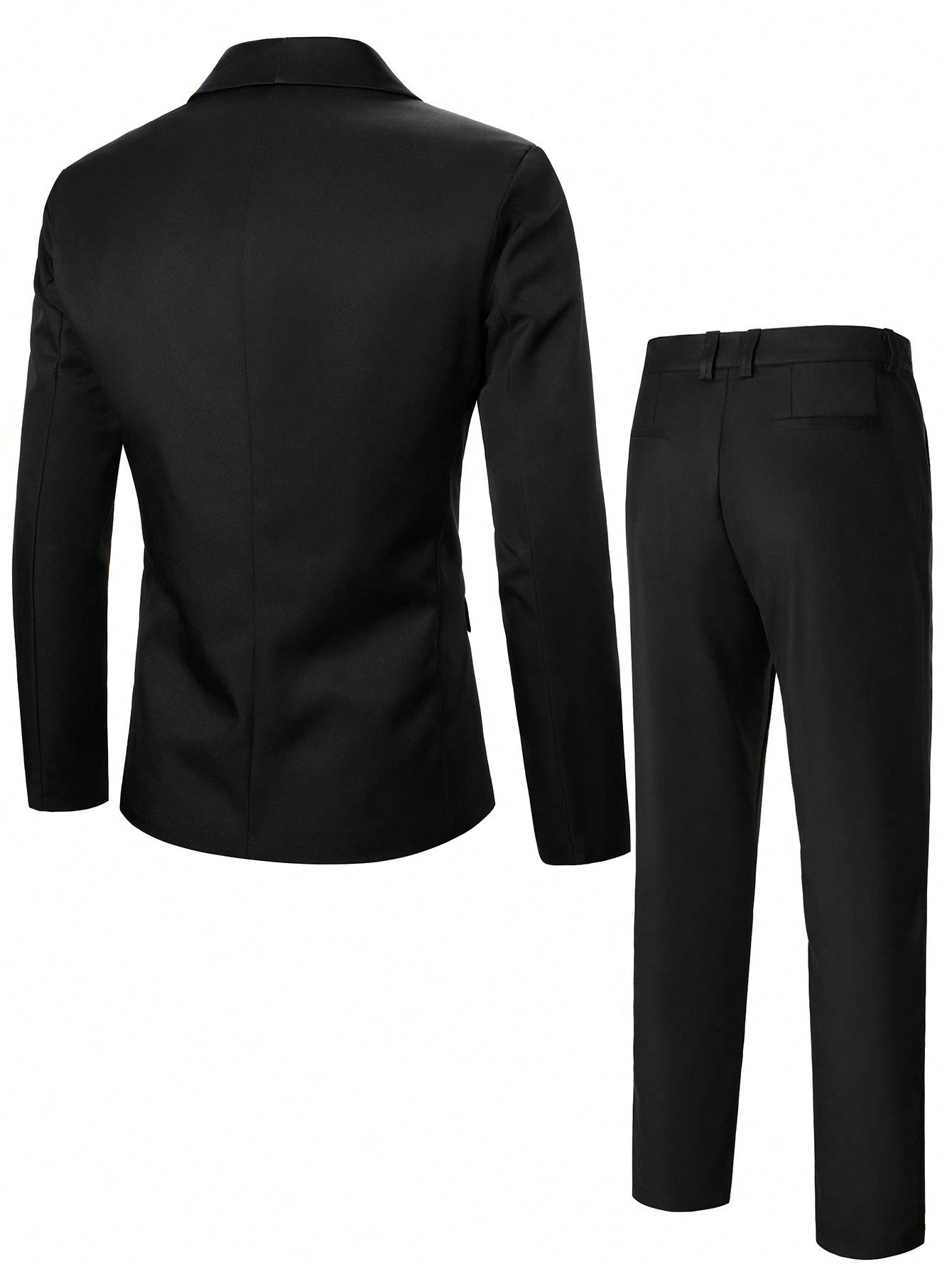 Manfinity Mode Men's Shawl Collar Suit Jacket And Trousers Set