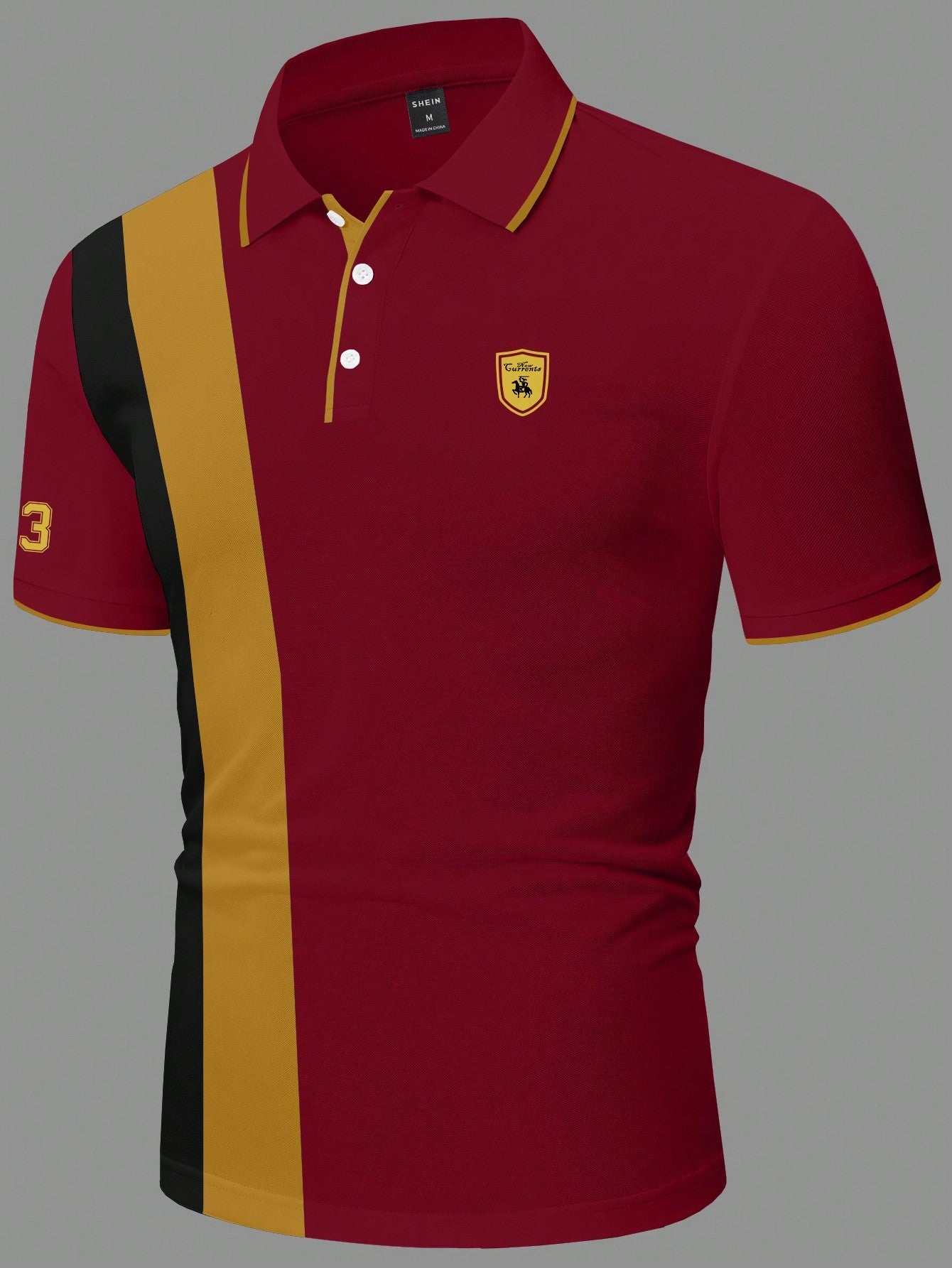 Manfinity Homme Men Color Block Polo Shirt