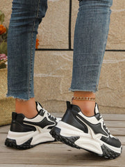 Women's New Casual And Fashionable Breathable Lace-up Campus Style Sneakers For Spring And Autumn