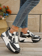 Women's New Casual And Fashionable Breathable Lace-up Campus Style Sneakers For Spring And Autumn