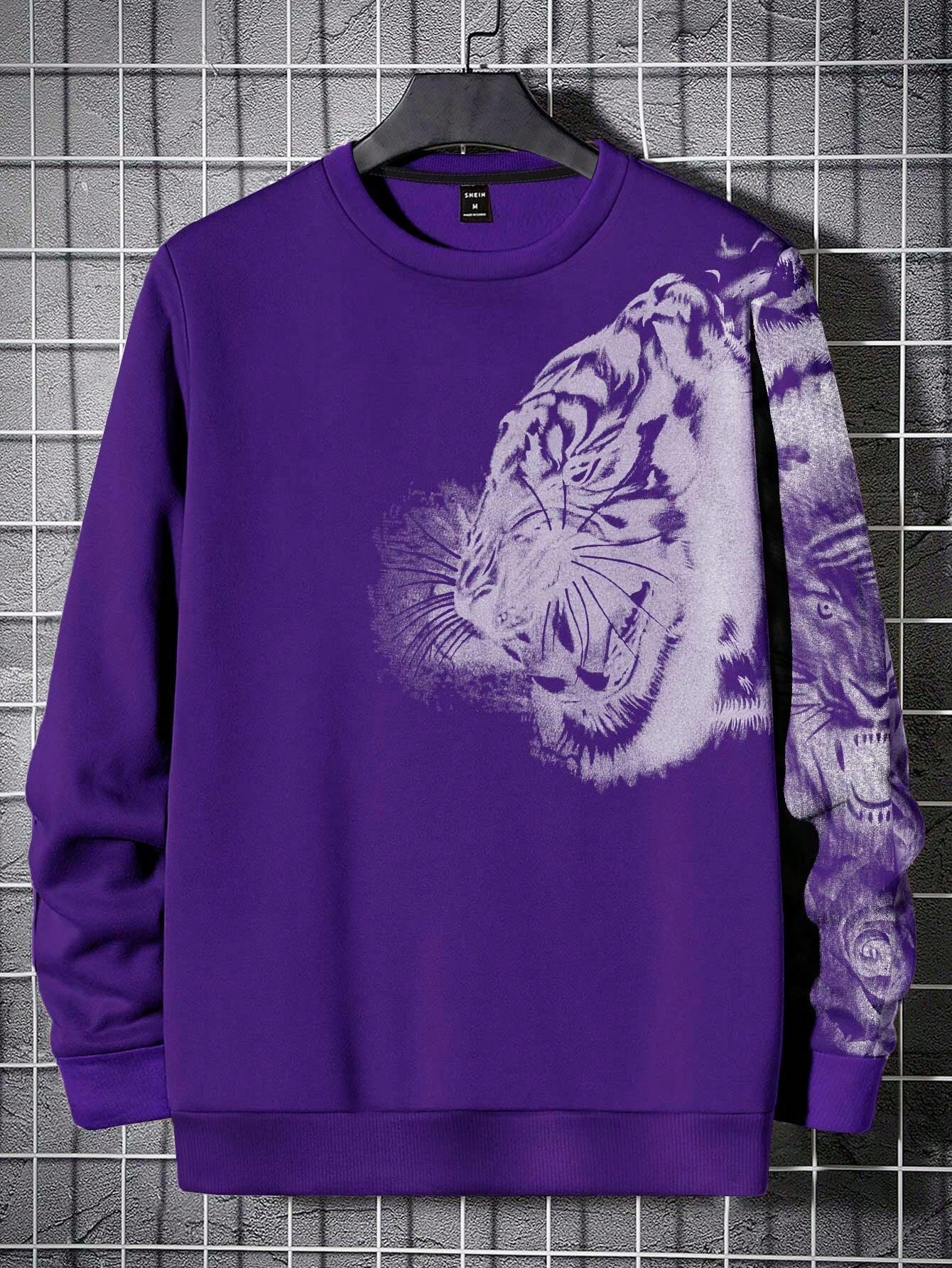 Manfinity LEGND Men Tiger Print Sweatshirt