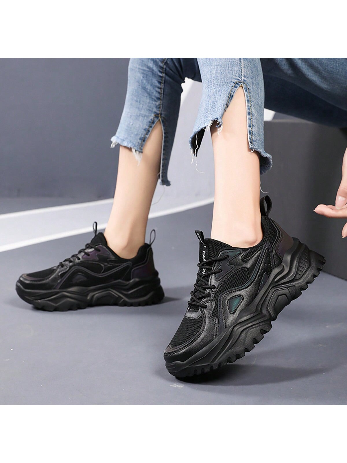 Women'S Dad Sneakers, Fashionable Trendy Sports Leisure Women'S Shoes, Thick-Soled And High-Heeled Running Shoes, White