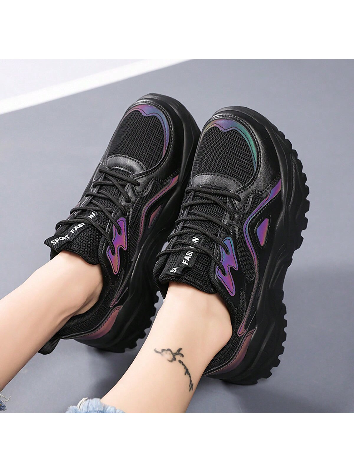 Women'S Dad Sneakers, Fashionable Trendy Sports Leisure Women'S Shoes, Thick-Soled And High-Heeled Running Shoes, White