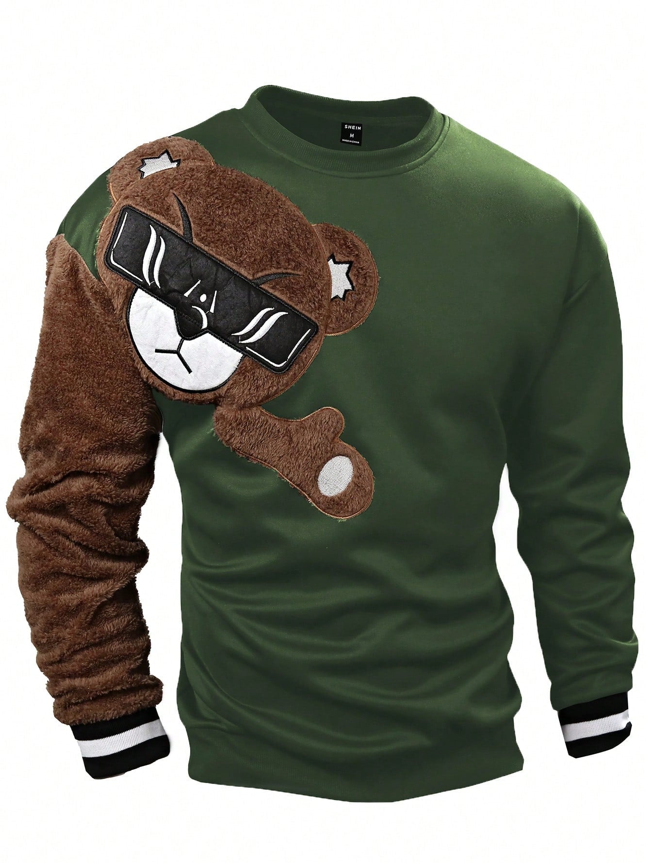 Manfinity Men Bear Pattern Pullover