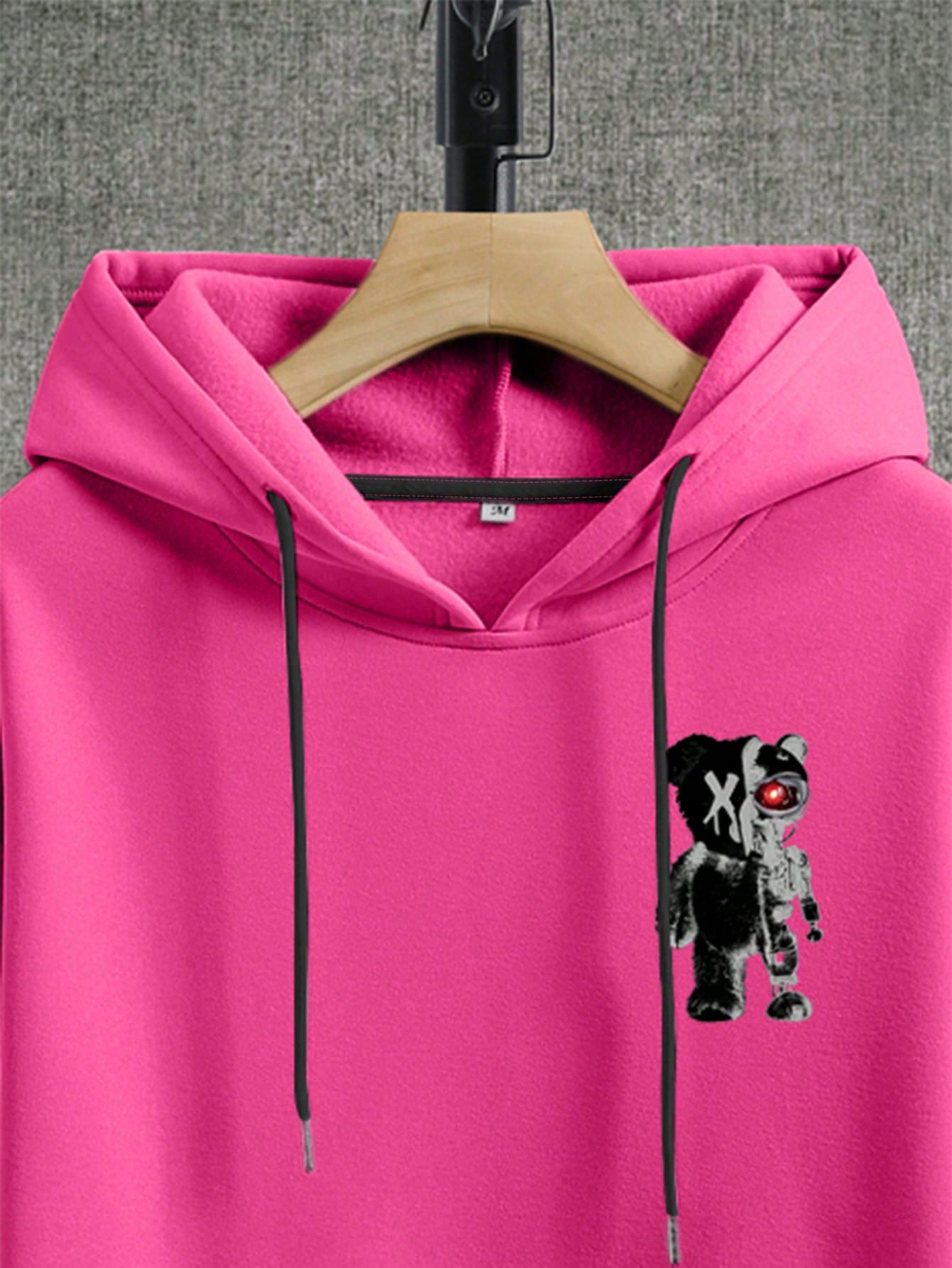 Manfinity Men's Cartoon Bear Hooded Leisure Sweatshirt