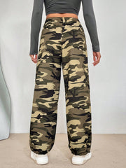 Essnce Women's Camouflage Drawstring Waist Long Pants