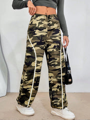 Essnce Women's Camouflage Drawstring Waist Long Pants