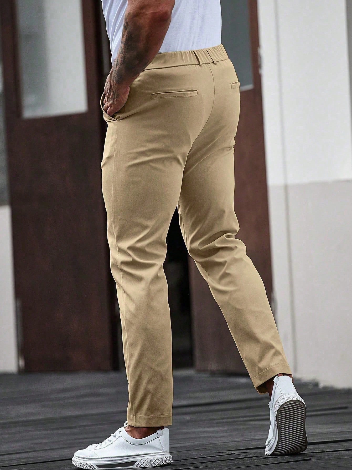 Manfinity Mode Solid Color Suit Pants