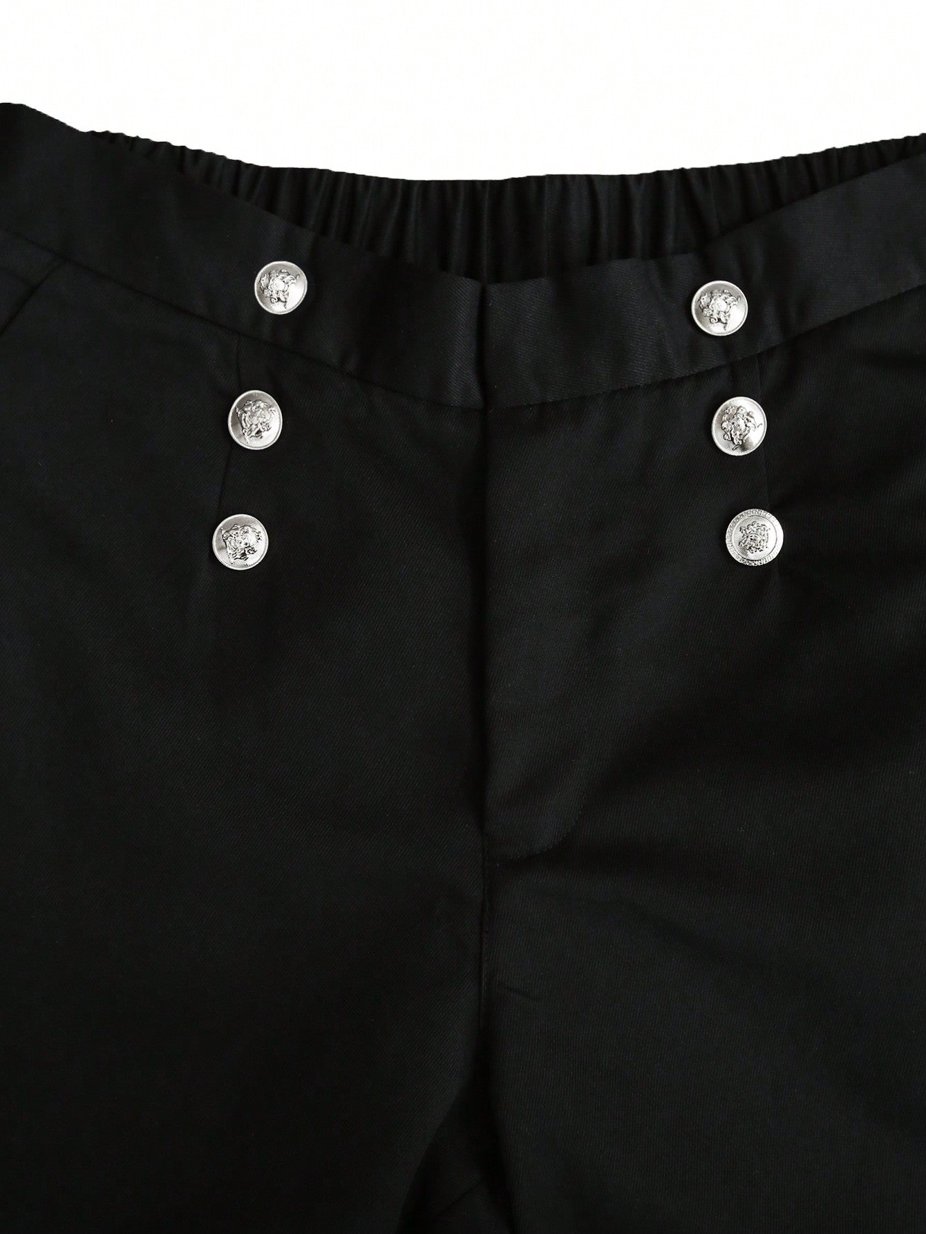 Manfinity LEGND Men's Solid Color Button Decorated Dress Pants