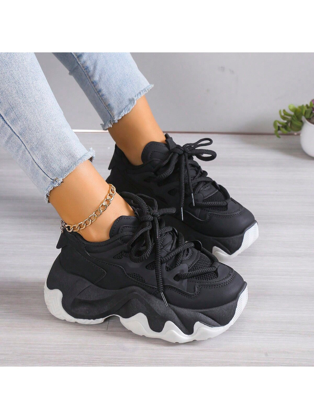 Women's Candy Colored Chunky Dad Shoes For Fall 2023, Thick Soles & Increased Height Casual Sports Shoes (korean)