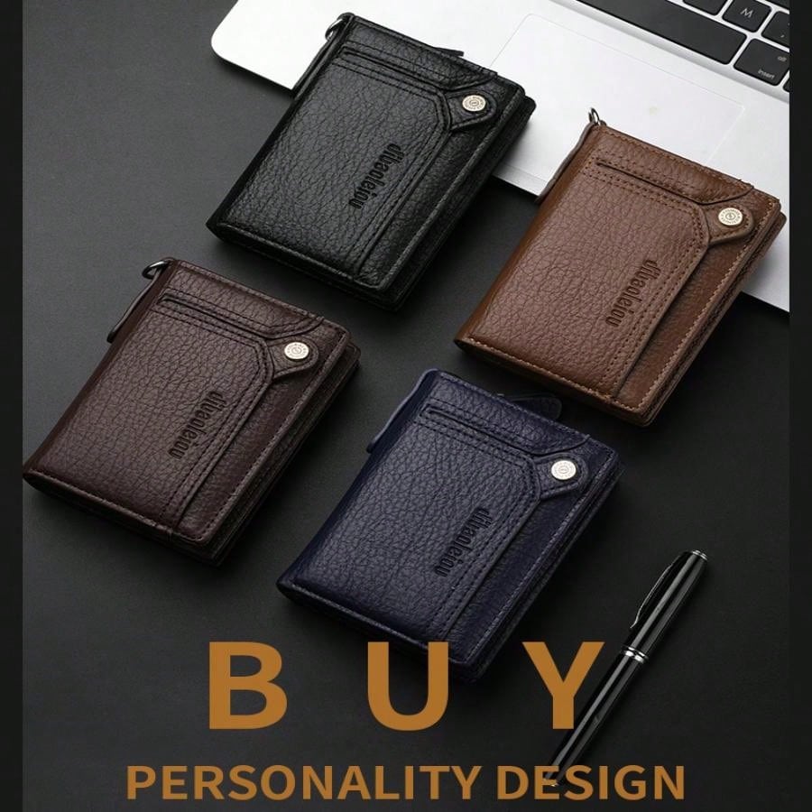 New Anti-Theft Chain Wallet Men'S European And American Retro Wallet Driver'S License Card Bag Zipper Coin Purse Men'S Style