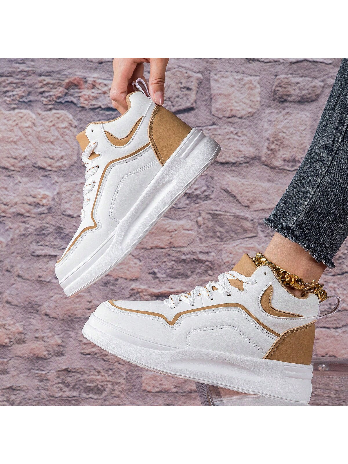 New Arrival Fashionable Women'S Outdoor Leather Shoes Waterproof, Anti-Skid, Wear-Resistant, Anti-Odor, Comfortable, Lightweight Basketball Shoes