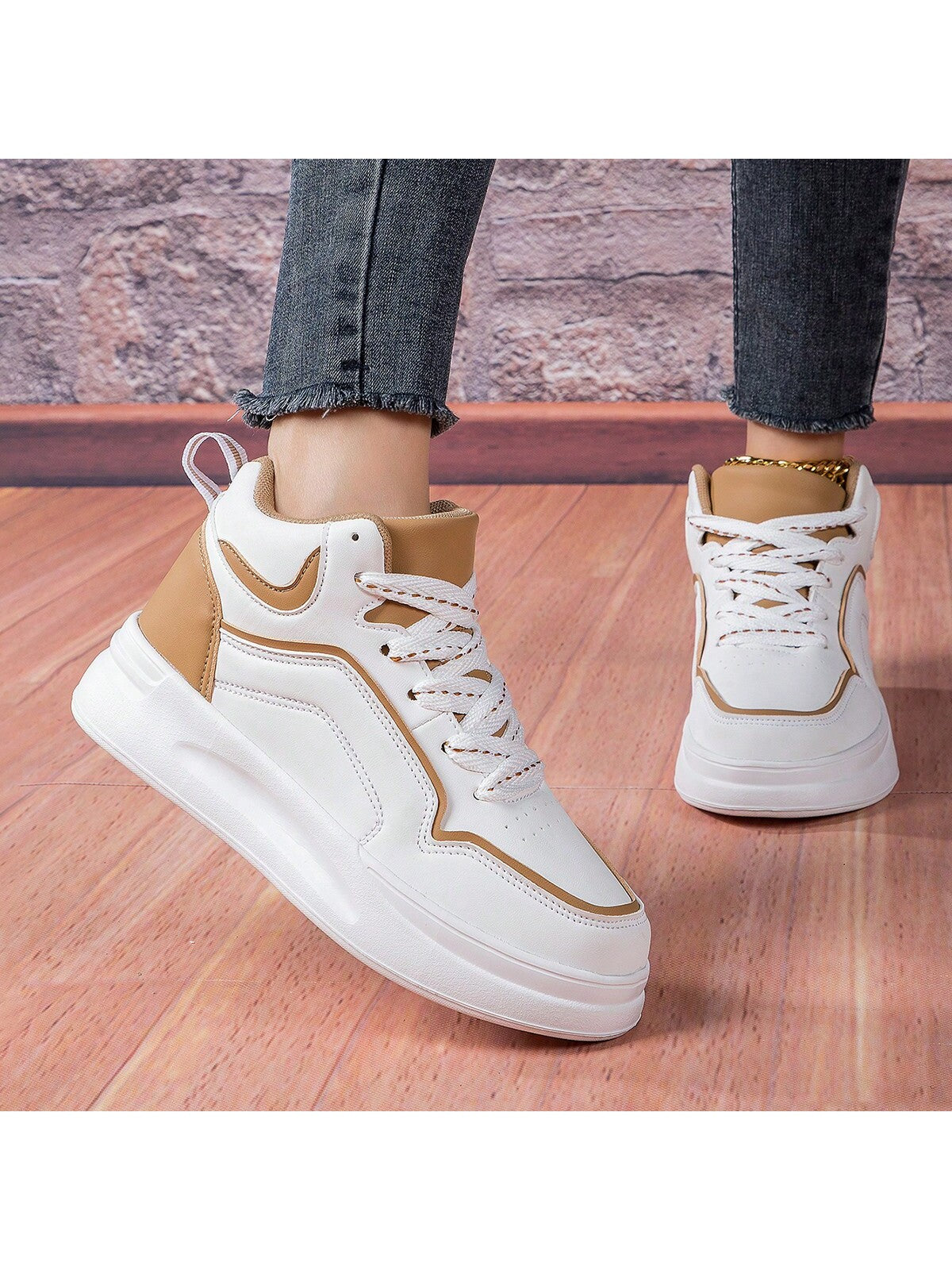 New Arrival Fashionable Women'S Outdoor Leather Shoes Waterproof, Anti-Skid, Wear-Resistant, Anti-Odor, Comfortable, Lightweight Basketball Shoes