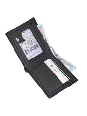 New Men's Wallet, Short Multi-card Fashion Casual Wallet, Youth Thin Two-fold Horizontal Soft Leather Clip