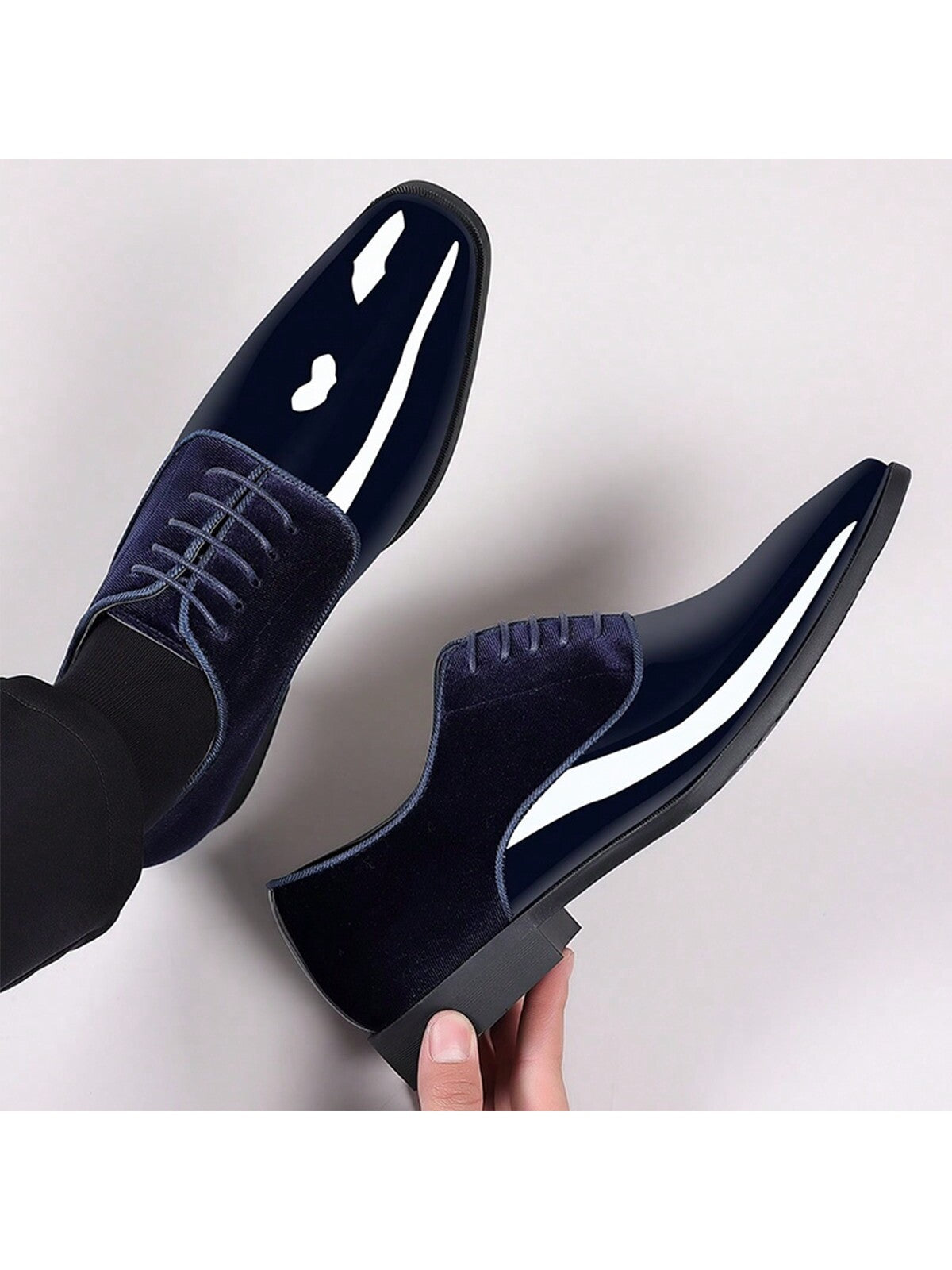 New Arrival Men's Formal Business Pu Leather Shoes, Lightweight Trendy Dress Shoes, Low Cut, British Style, Pointed Toe, Wedding Groom Shoes