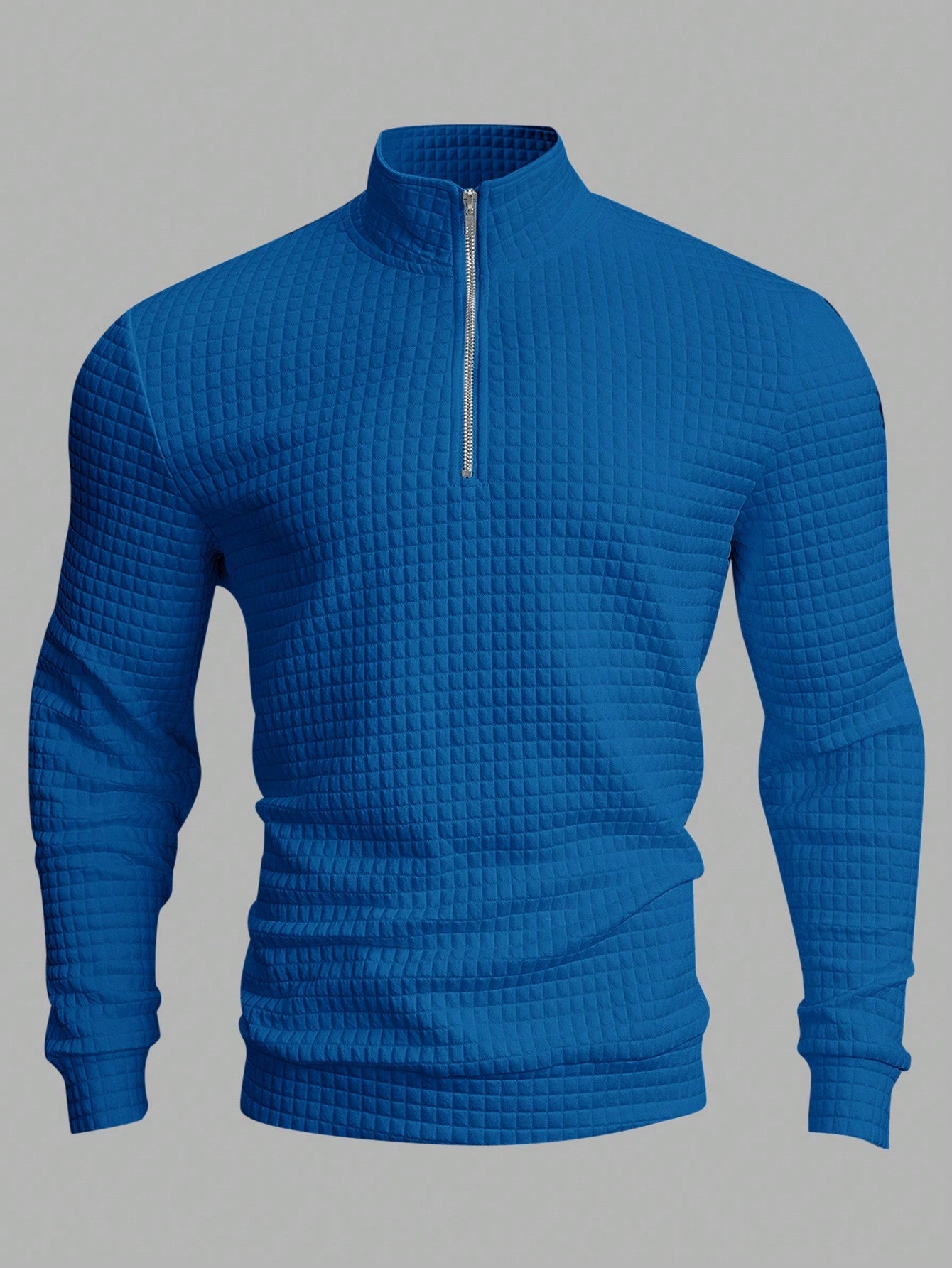 Men's Solid-colored Half-zipper Sweatshirt