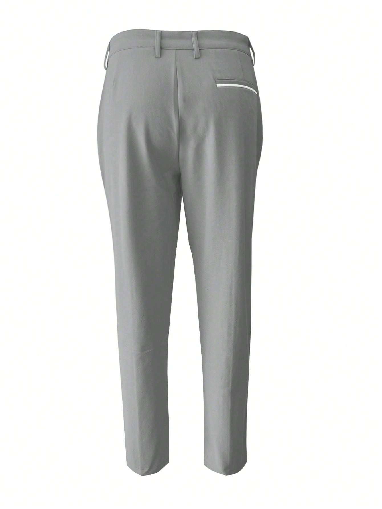 Manfinity Mode Men Solid Slant Pocket Cropped Suit Pants