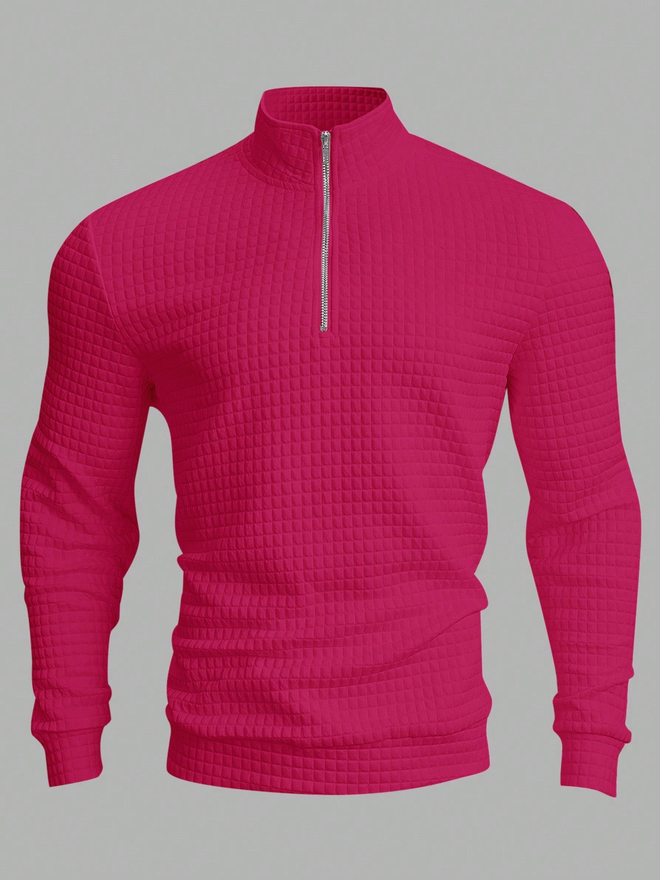 Men's Solid-colored Half-zipper Sweatshirt