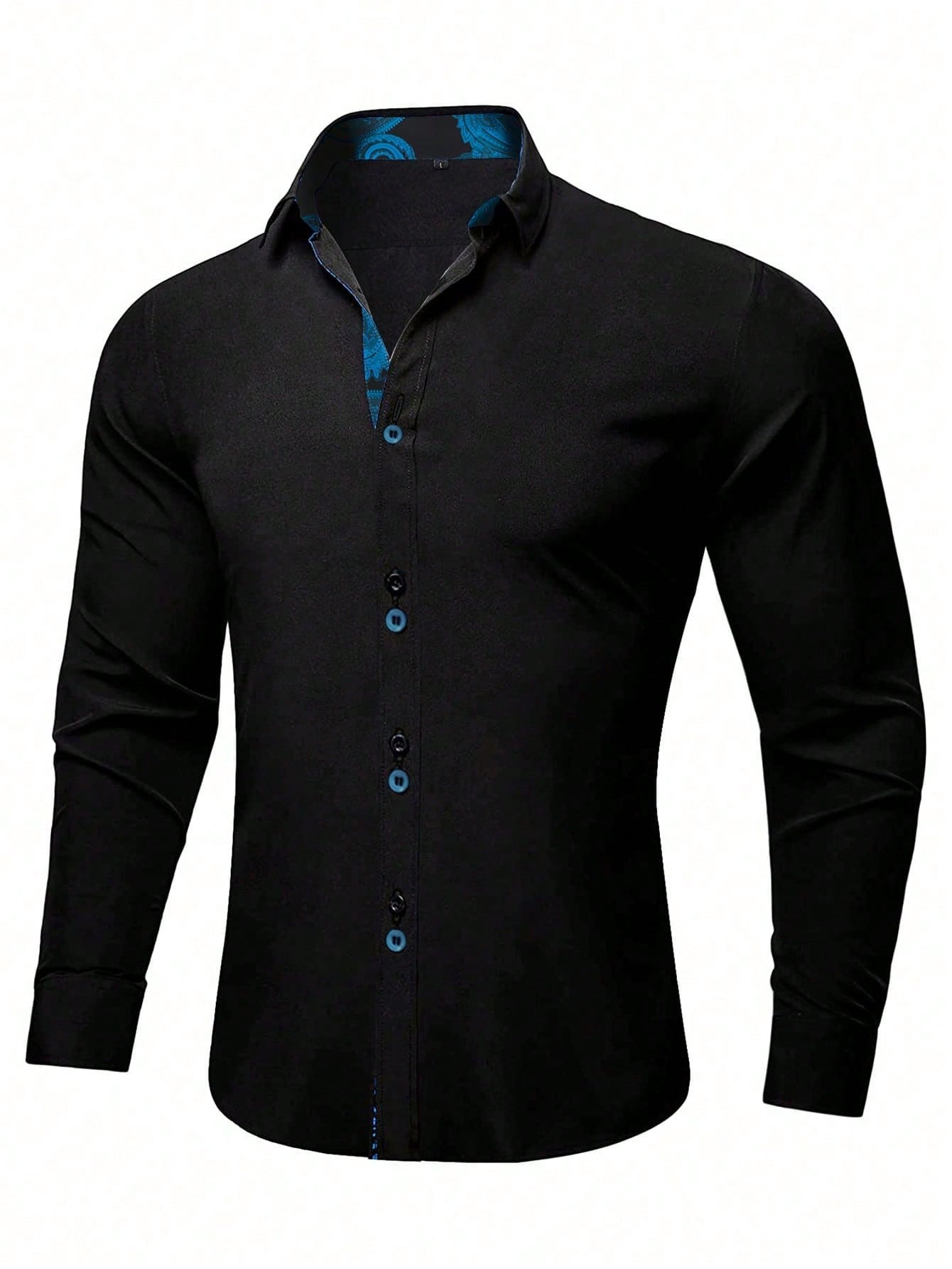 Manfinity Homme Men's Button Up Long Sleeve Shirt