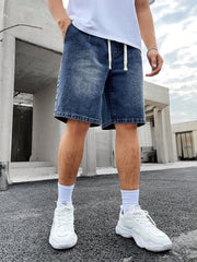 Manfinity Hypemode Men's Drawstring Denim Shorts