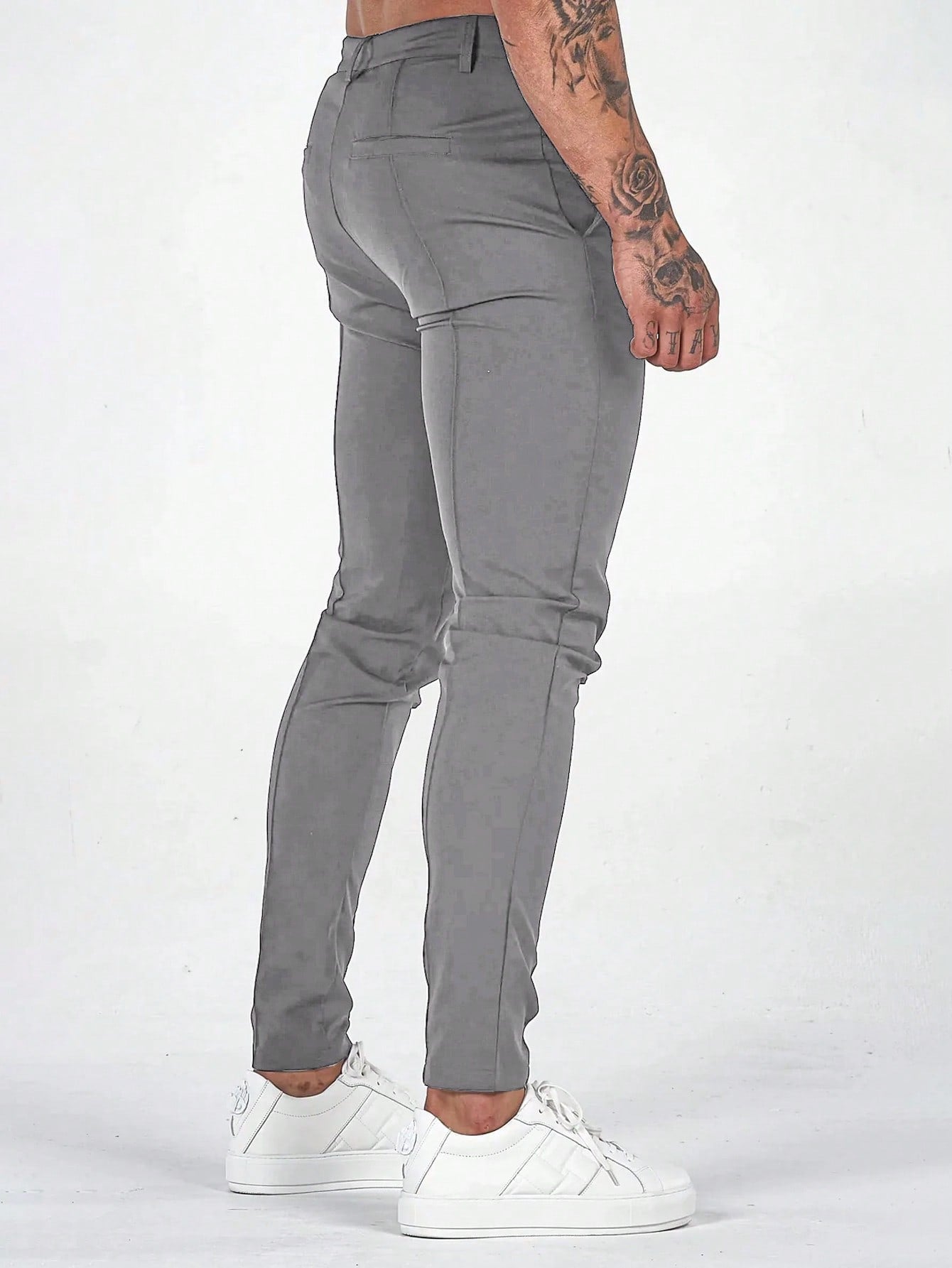 Men Solid Slant Pocket Pants