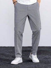 Manfinity Mode Men's Plaid Dress Pants