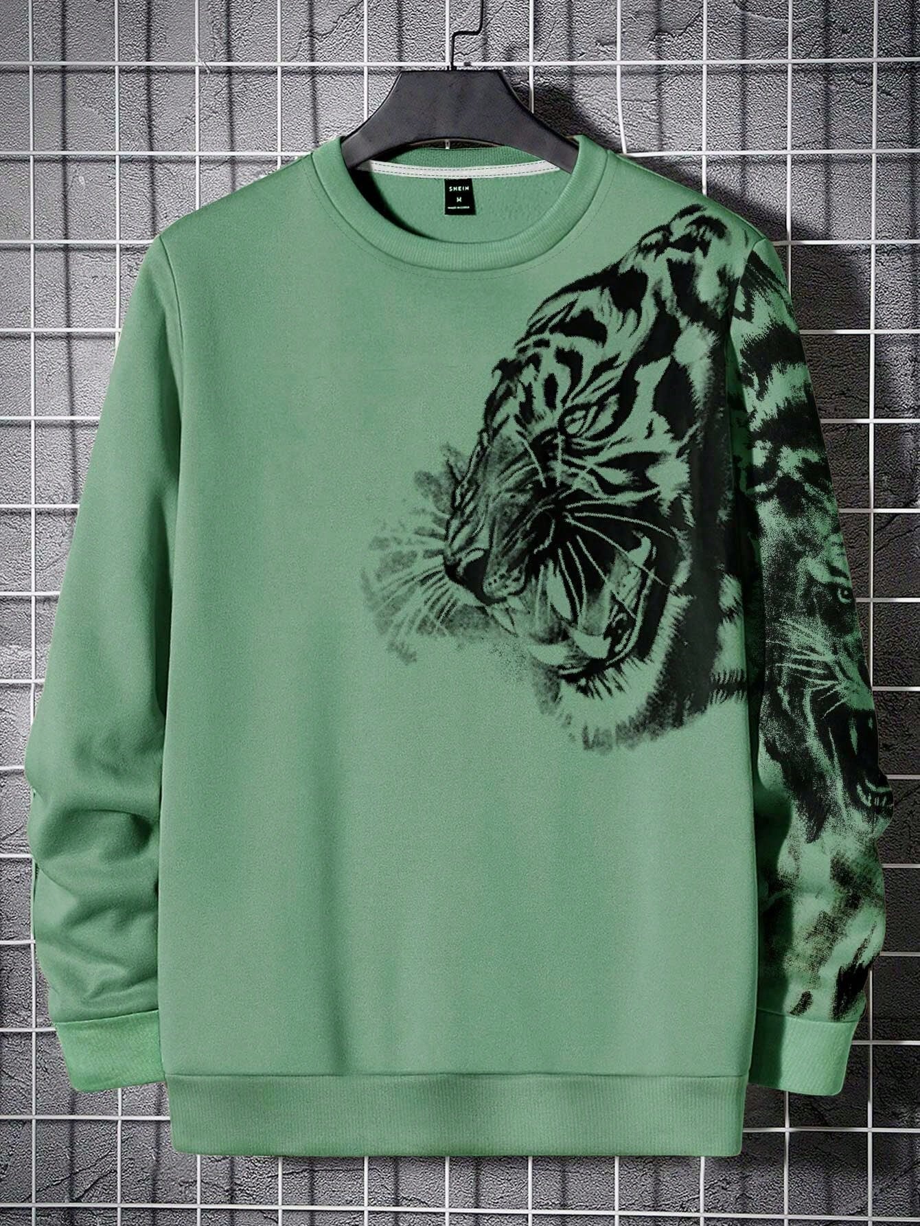 Manfinity LEGND Men Tiger Print Sweatshirt