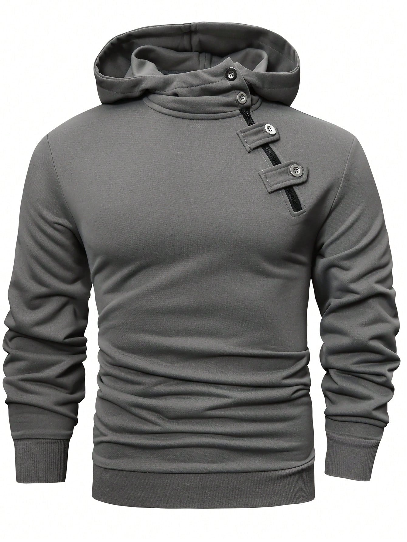 Manfinity Men'S Half Zip Hooded Casual Sweatshirt