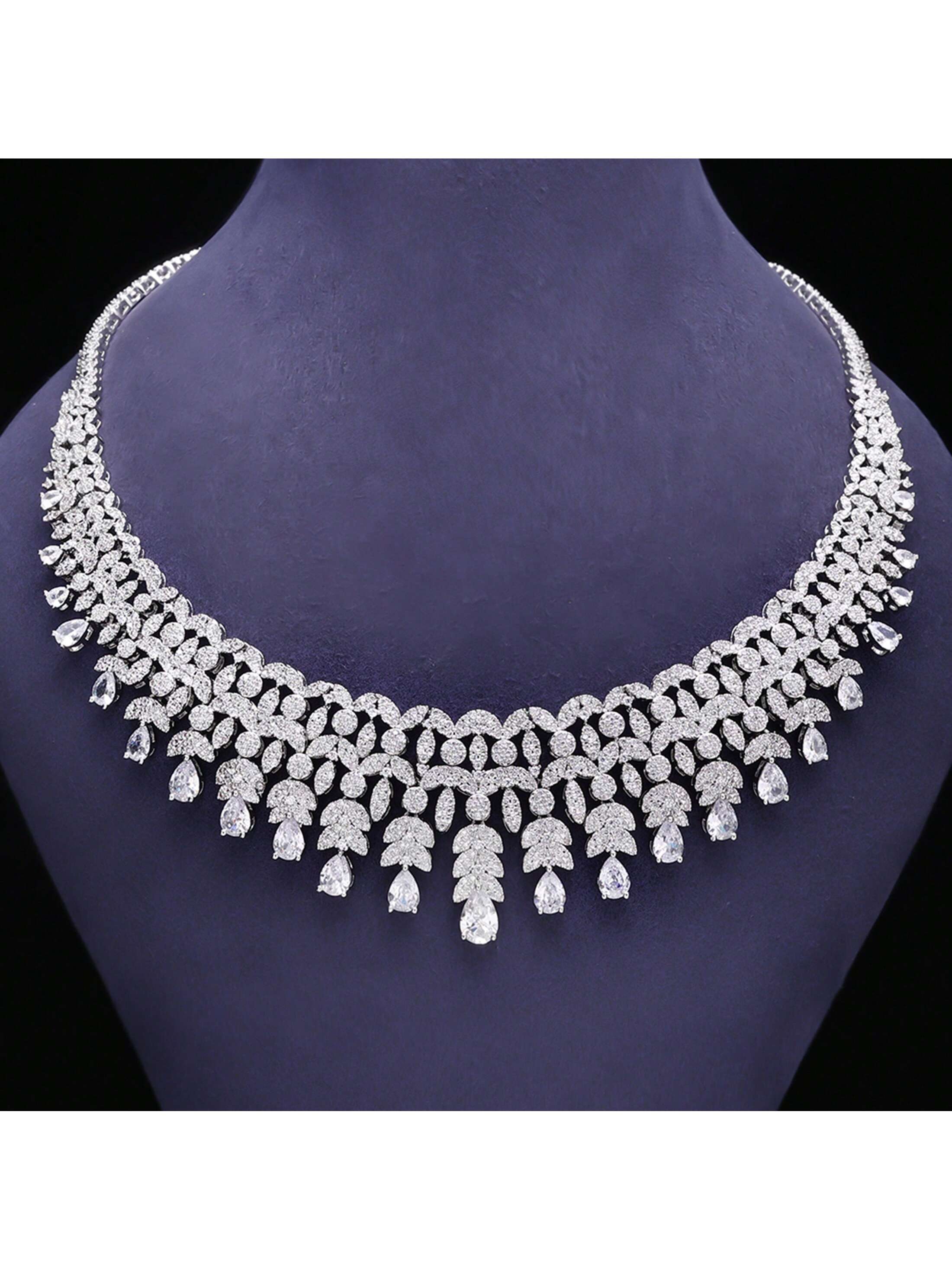 Shiny Exquisite Nigeria CZ Crystal Wedding 4pcs Dubai Bridal Zirconia Full Jewelry Sets For Women Party