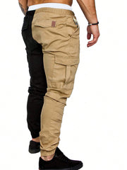 Manfinity Homme Men Two Tone Drawstring Waist Cargo Pants