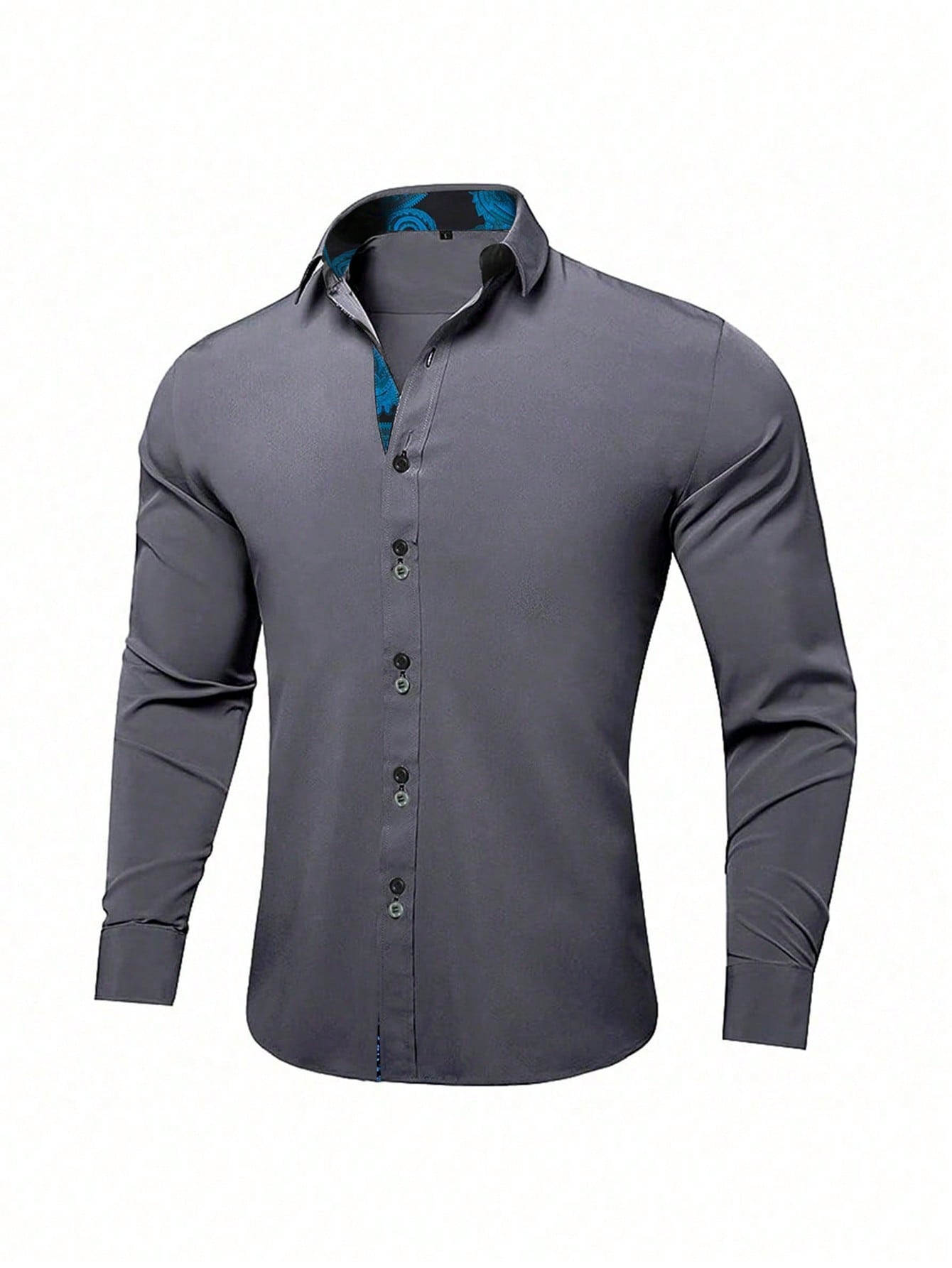 Manfinity Homme Men's Button Up Long Sleeve Shirt