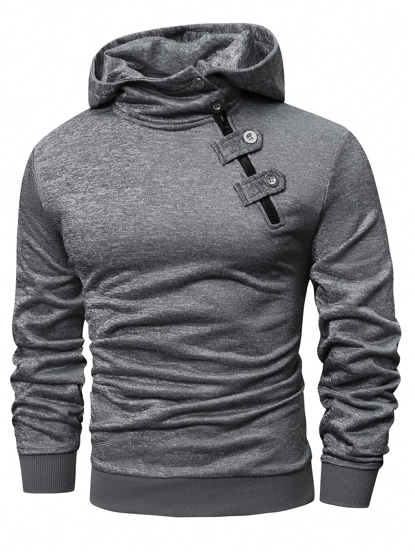 Manfinity Men'S Half Zip Hooded Casual Sweatshirt