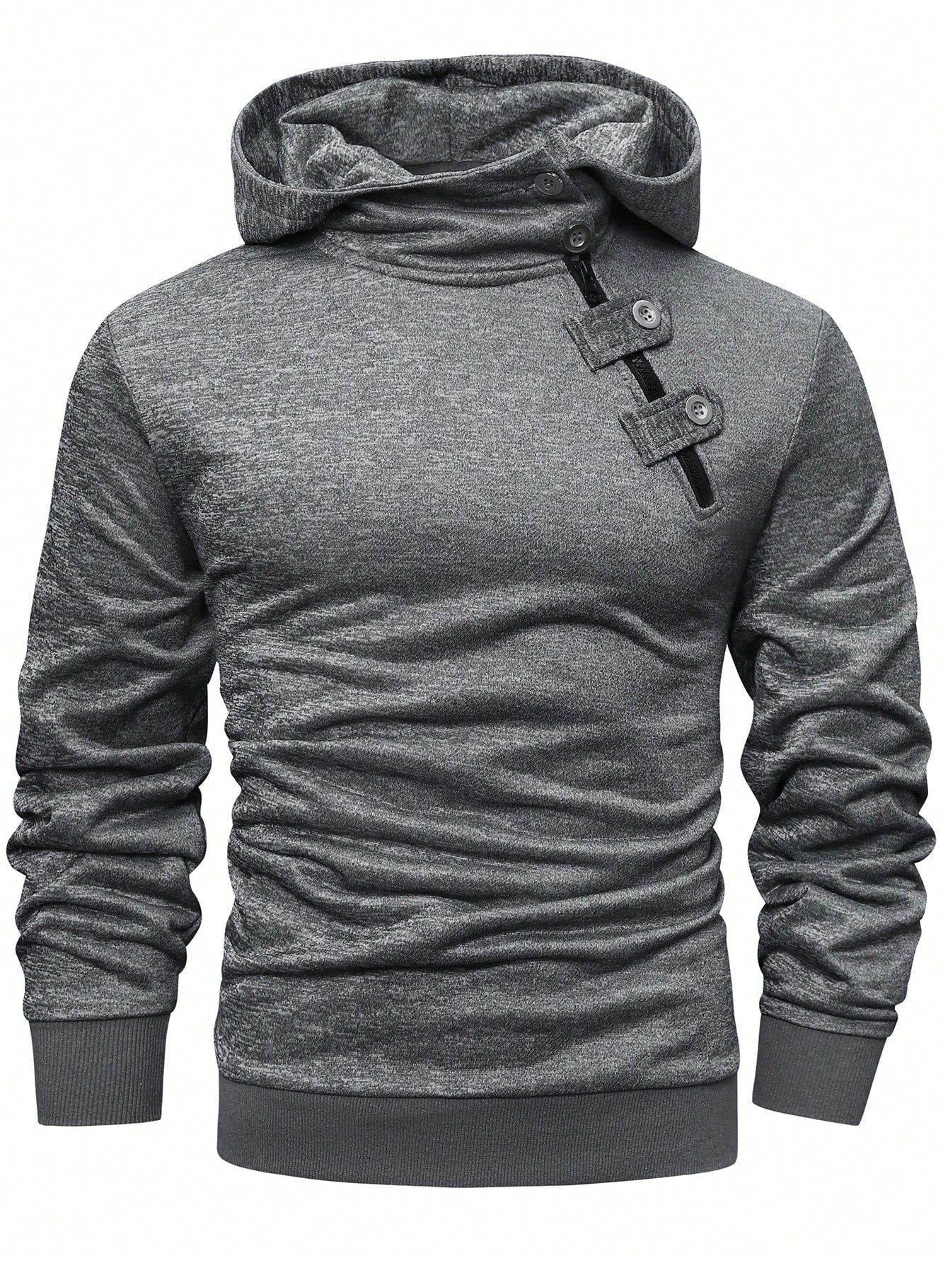 Manfinity Men'S Half Zip Hooded Casual Sweatshirt