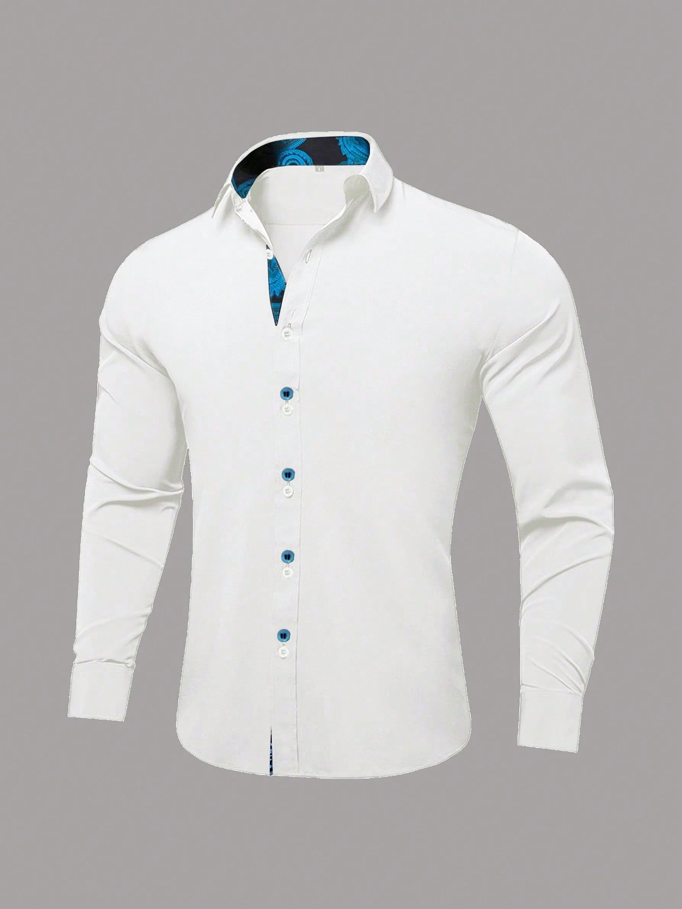 Manfinity Homme Men's Button Up Long Sleeve Shirt