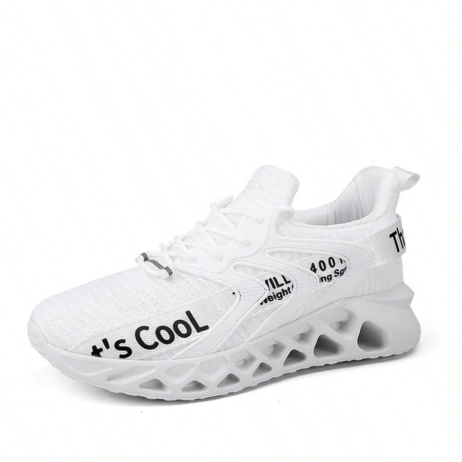 Women'S Letter Pattern Front Lace-Up Running Shoes, Sports And Casual Shoes