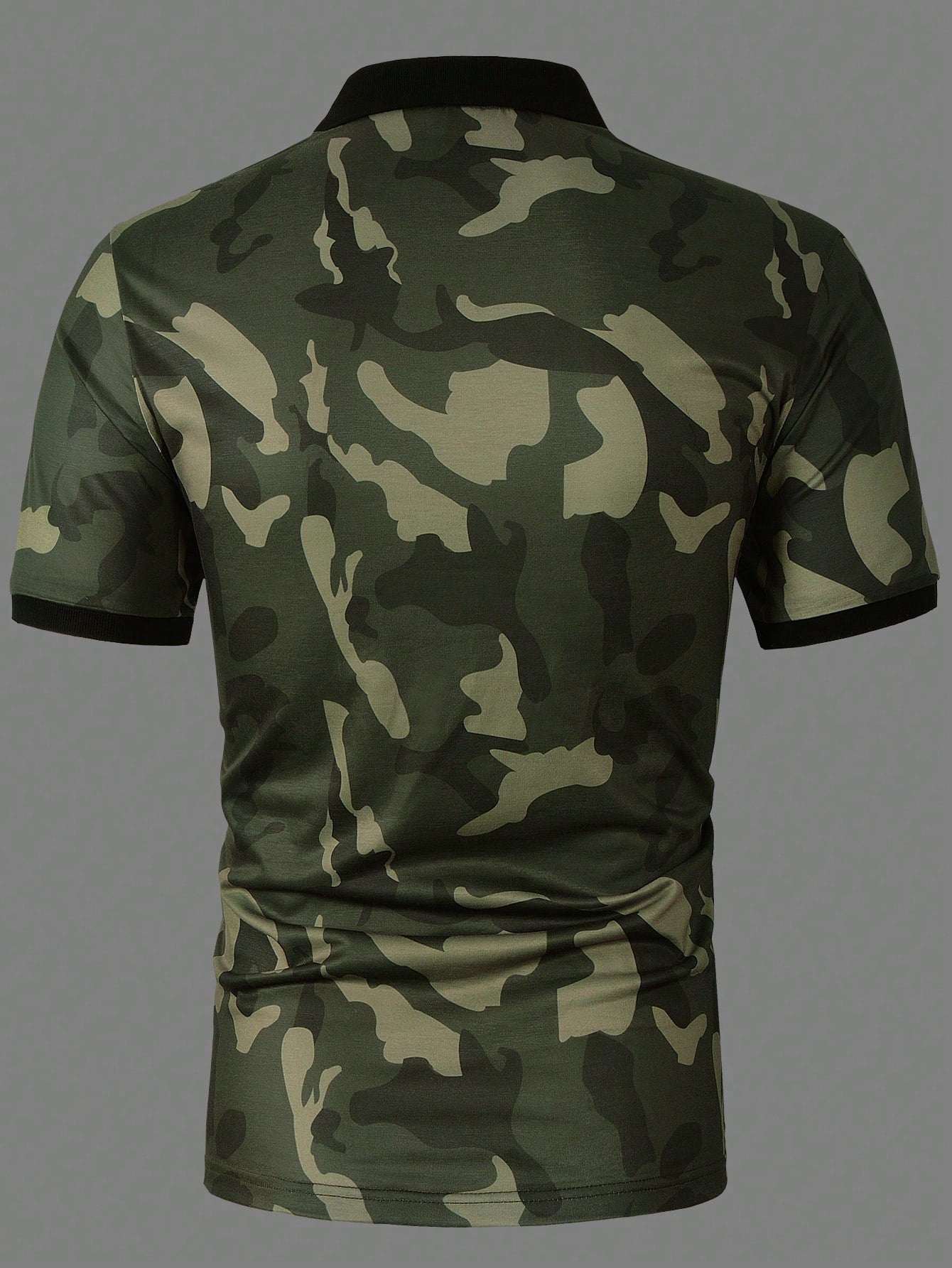 Manfinity Homme Men'S Camouflage Short Sleeve Polo Shirt