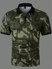 Manfinity Homme Men'S Camouflage Short Sleeve Polo Shirt