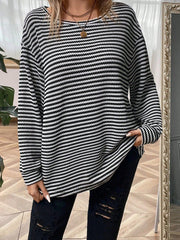 LUNE Women's Striped Drop Shoulder T-Shirt